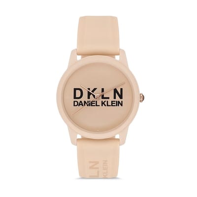 Daniel Klein DK.1.12645-7 - Horloge - Analoog - Dames - Vrouwen - siliconen band - rond - Crème