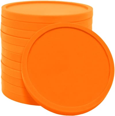 CombiCraft Blanco munten / Consumptiemunten Oranje - Ø29mm - 500 stuks