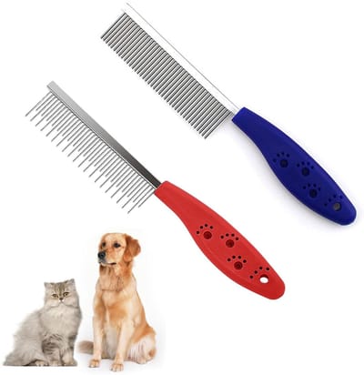 Dailygoods- Ontwarringskam Dubbelzijdig - Hondenkam/Kattenkam - Vlooienkam - Antiklitkam - Verzorgingskam - Afmetingen: 20x5 cm