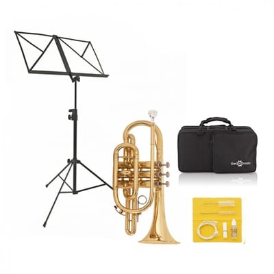 Studenten Kornet van Gear4music, Goudgelakt, Beginnerspakket