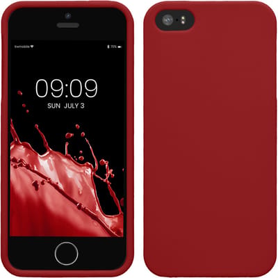 kwmobile telefoonhoesje geschikt voor Apple iPhone SE (1.Gen 2016) / iPhone 5 / iPhone 5S - Hoesje voor smartphone - Back cover in donkerrood