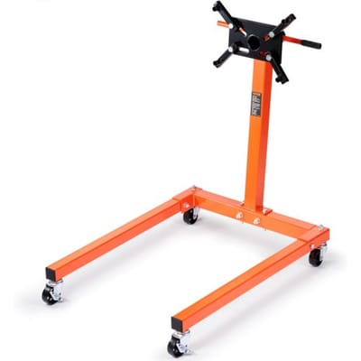 VEVOR Motorsteun, Motorhouder 590 kg, Motorsteun met klauwkrik en transmissiehouder, Motortakel voor autowerkplaatsen met 4 wielen en 508 mm handgreep, Draagbare motortakels en kranen, Gereedschap voor motorreparatie