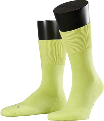 FALKE Run eenkleurig katoen functioneel materiaal sokken unisex geel - maat 37-38