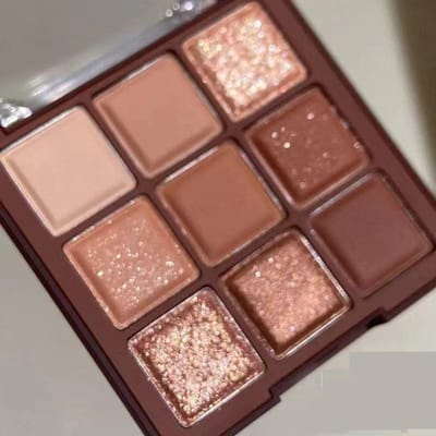 9 kleuren glitter oogschaduwpalet parelmoer matte aardekleur acryl oogschaduwpalet waterdichte Koreaanse make-up cosmetica