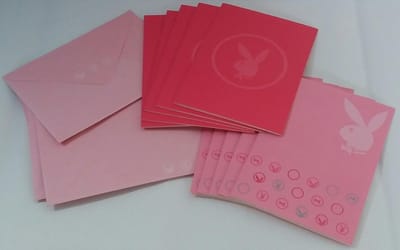 set Playboy Bunny kaarten met enveloppen - 10 stuks