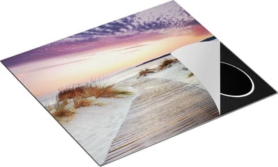 Chefcare Inductie Beschermer Voetpad naar het Strand en de Zee - 60x50 cm - Afdekplaat Inductie - Kookplaat Beschermer - Inductie Mat