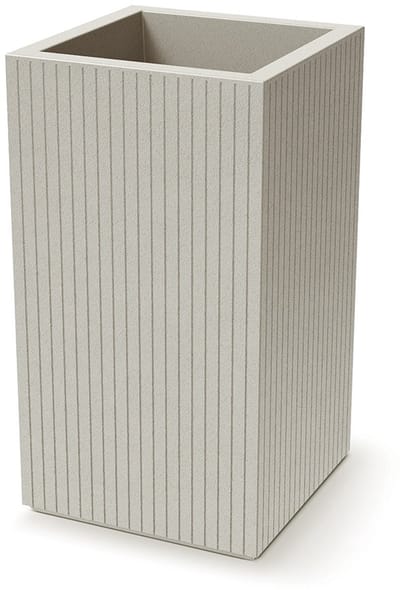 Bloempot Buiten Hoog Vierkant Coro Square High 40x40x70cm ZAND Ethick