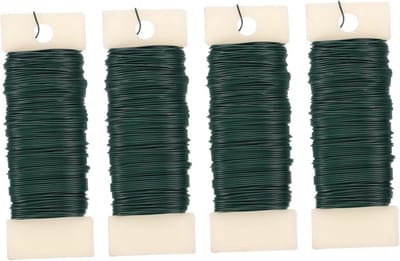 Omwikkelde Slingerdraad - Bloemdraad Kransdraad - Bloemschikken Tuinieren - Flexibel Papier Omwikkeld - 4 Rollen 35m - Groen