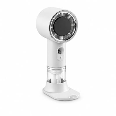 VHV - Handventilator - Mini ventilator - Draagbare ventilator - Met watervernevelaar - 3 snelheden - Oplaadbaar - USB - Voor op reis, kantoor en vakantie - 15.6 cm - Wit