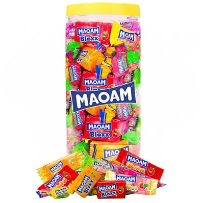 MAOAM MaoMixx 650g snoep mix - snoeppot met uitdeelzakjes - 6 soorten snoep - snoepzakjes voor verjaardagsfeestjes
