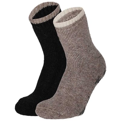 Morethansocks - Alpaca wollen huissokken dames - 2-Pack - Maat 35 t/m 42 - anti slip sokken - huissokken dames - warme sokken - slofsokken