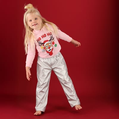 Kerst Hoodie kinderen - Roze - Maat 92/98 - kersttrui jongens - kersttrui meisjes - kerst trui kinderen - kersttrui kinderen