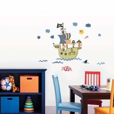 Muurstickers - Piratendieren van de oceaan - Transparante achtergrond - 50x50cm