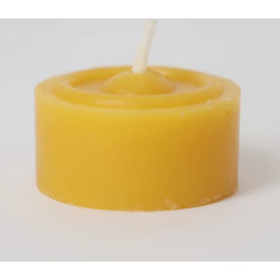 GRIMMS waxinelichtje 100% bijenwas geel