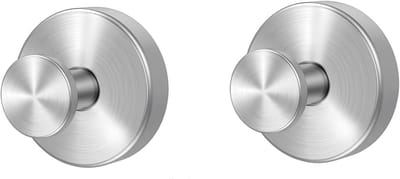 Roestvrijstalen Zuignap Haakjes - 2 Stuks, Ideaal voor Handdoeken, Kleding en Keukenaccessoires, Geen Boren Nodig, Perfect voor Badkamer en Kantoor