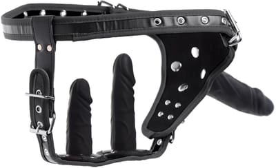 XR Brands AG785 - Double Penetration Strap On Harness