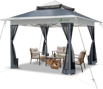 Pop-up Tuinpaviljoen 3,6 x 3,6 m met Muggennet en UV-bescherming voor Tuin en Terras