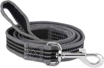 Nobleza Hondenriem - Reflecterend Nylon - 120 cm - Grijs/Zwart