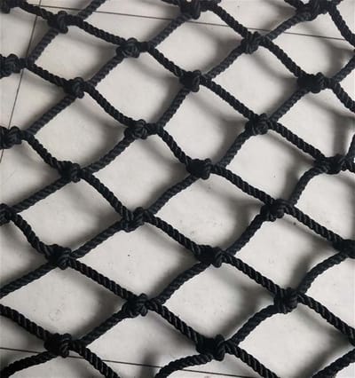 Kinderveiligheidsnet - Valbescherming gaas - Trappen beveiligen - Handgeknoopt materiaal - 8mm touwdikte - Zwart