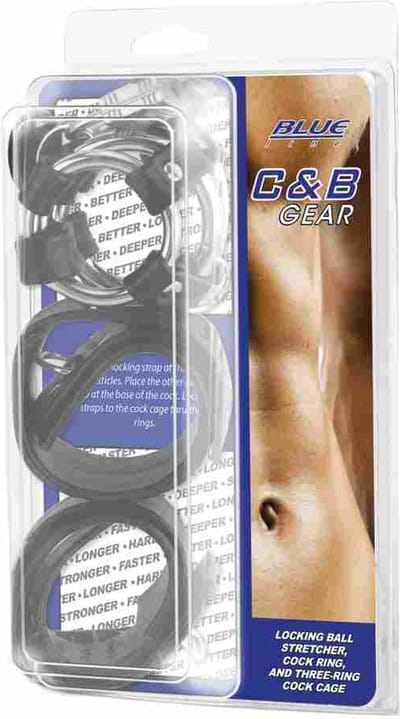 Blue Line - Locking Ball Stretcher & Cock Cage Ballenspreider