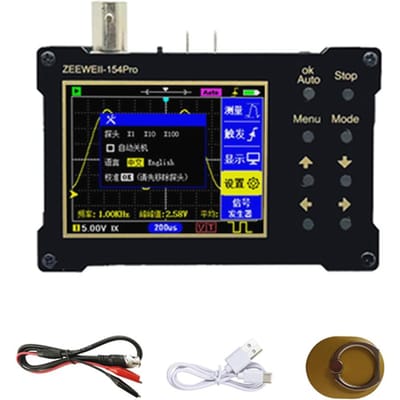 Oscilloscope numérique ZEEWEII DSO154Pro, résolution 320 x 240, écran couleur TFT 2,4 pouces, 40 MSa/s 1M Bandwidth multicolore