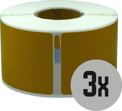 DULA Dymo Compatible labels - Goud - 99012 - S0722400 - Adresetiketten - 3 rollen - 36 x 89 mm - 260 labels per rol