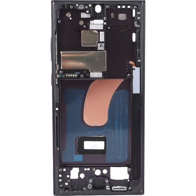 Telefoon Middenframe met Gereedschap Naadloze Pasvorm Telefoon Midden Bezel Vervanging voor Galaxy S23 Ultra 5G zwart