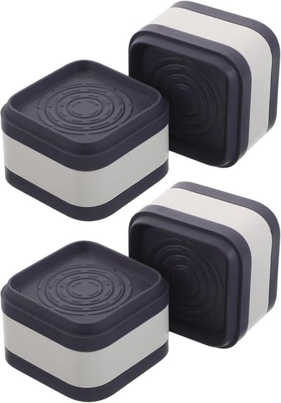 Installatiematten Apparaten - Antivibratiepads Stabilisatorpoten - Trillingen Dempen - Verhoogt Stabiliteit Voorkomt Verschuiven - 8x8x5.2cm - Grijs