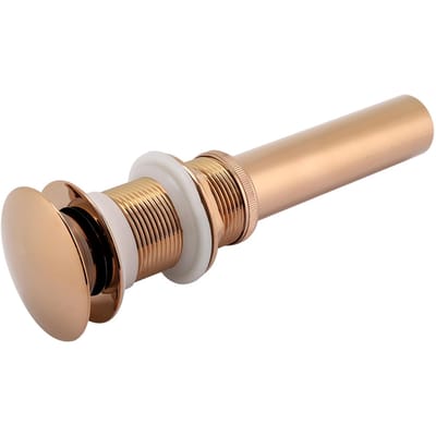 G1 1/4  Messing Badkamer Wastafel Pop-Up Afvoerplug Zonder Overloop (Rosé goud)