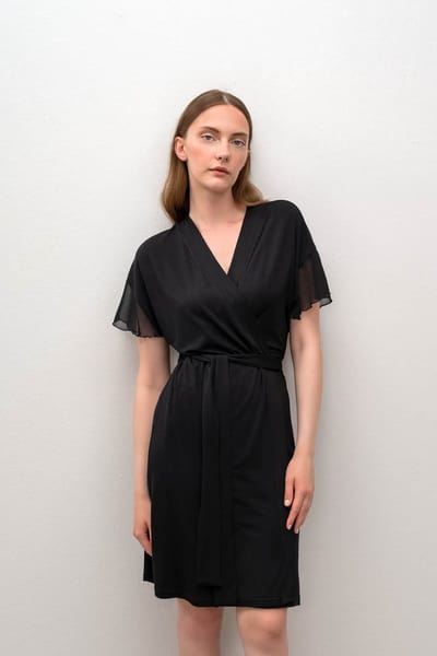 Vamp! Badjas voor dames Micromodal Zwart 16067/100 S