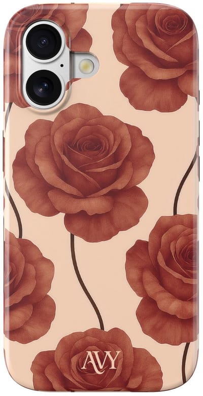 AVY Hard Shell Back Cover | geschikt voor Apple iPhone 17 | Botanique Roses | Compatibel met MagSafe & Qi2