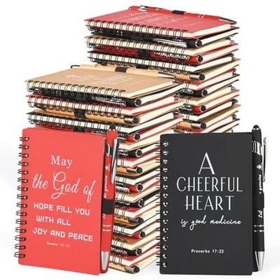 Spiraal Notitieboek Gebed Dagboek - Christelijk Dagboek voor Leraren, Studenten, Vrienden en Familie - 30 Sets (Veelkleurig)