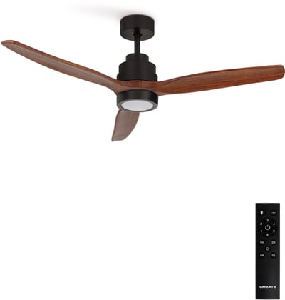 CREATE - Stille plafondventilator van 40 W met technische ABS-bladen, verkrijgbaar in verschillende maten - M - Met licht - Afstandsbediening - WIND STYLANCE