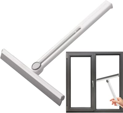 Raamtrekker Draaibare Steel - Raamreiniger Huishoudelijk - Gladde Oppervlakken Schoonmaken - 360 Graden Draaibaar Handvat - 28x30 cm - Niet gespecificeerd
