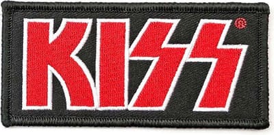 Kiss - Red Logo Patch - Zwart