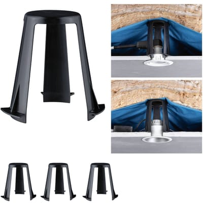 Inbouwlampen toebehoren Afstandhouder voor inbouwarmaturen 62 - 90mm Set van 3 Zwart