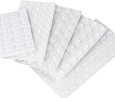 Transparante rubberen voetjes voor geluidsreductie - 604 stuks in 7 maten voor deuren, lades en meubels