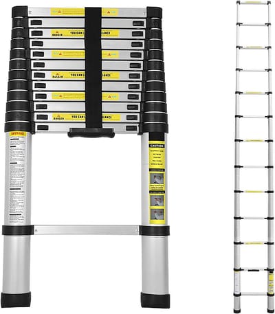 Telescoopladder Aluminium - Vouwladder - 3.8M