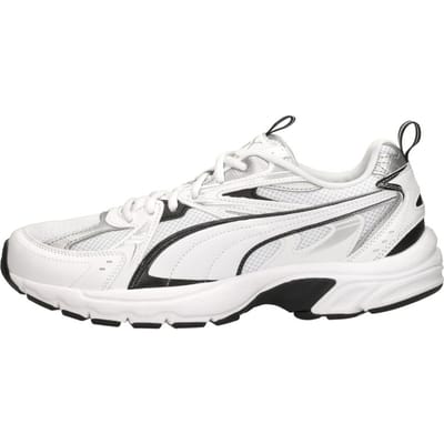 PUMA Milenio Tech Unisex Sneakers - Puma White-Puma Black-Puma Silver