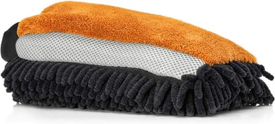 Microvezel Washand - Wasglove Auto - Auto Wassen - 3-in-1 Reiniging - 1 Aantal - Oranje