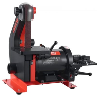 VEVOR Band- en schijfschuurmachine 250 W, 127 mm schijfschuurmachine en 25,4 x 762 mm bandschuurmachine, met 0-45° verstelbare werktafel en stofafzuigaansluiting voor houtbewerking, messen slijpen