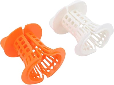 Haarvanger Bad - Afvoerzeef Douche - Verstopping Voorkomen - Handig Handvat - 2 Stuks - Wit Oranje