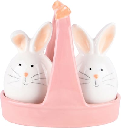 Dekoratief | Duo peper/zout bunnies, keramiek, 13x8x12cm | A220406