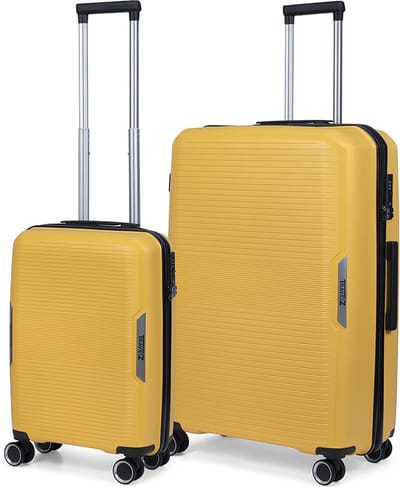 TravelZ Swinger Kofferset 2-delig- Handbagage 55cm + 78cm grote koffer - TSA-slot - Geel