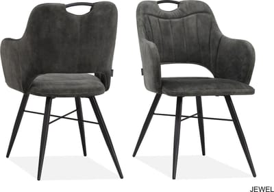 MX Sofa Eetkamerstoel Jewel | kleur: Antraciet