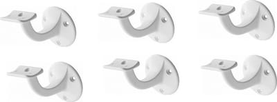Leuninghouder wit - Opschroef - Hol zadel  Hermeta - 3500-79 - 6 stuks