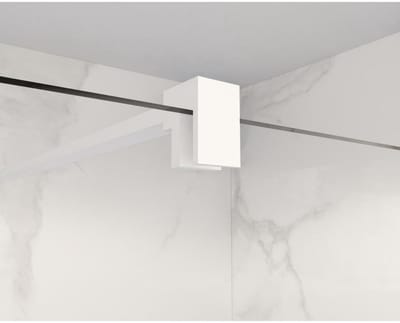 FugaFlow Eccelente Vetro inloopdouche badkamer verlengde stabilisatiestang 200cm los incl.bevestigingsmaterialen - mat wit