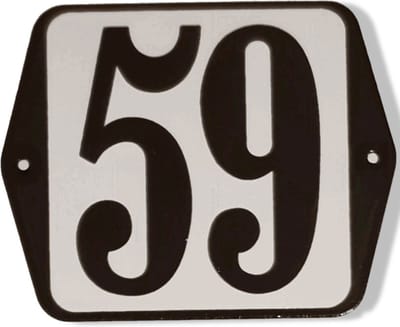Huisnummer standaard nummer 59