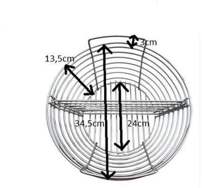 Kolenmand Kamado BBQ Large & XL 21-24 inch – RVS Houtskoolmand voor Betere Luchtcirculatie en Efficiënt Grillen