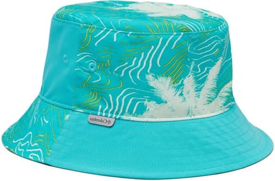 Kinder Vissershoed - Zonnehoed Kinderen - Buitenactiviteiten Bescherming - Stretch Pasvorm - Unisex - Felblauw Palmprint